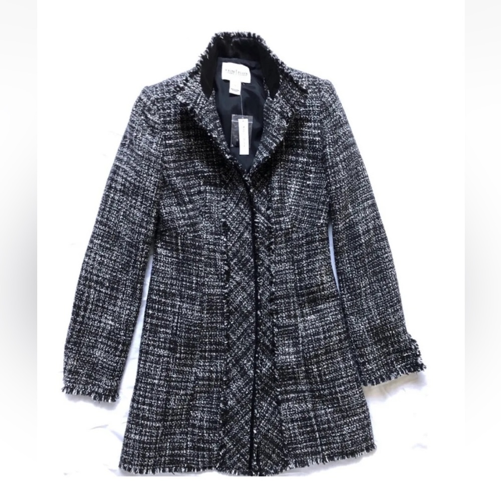White House | Black Market Tweed Coat Size 0, NWT